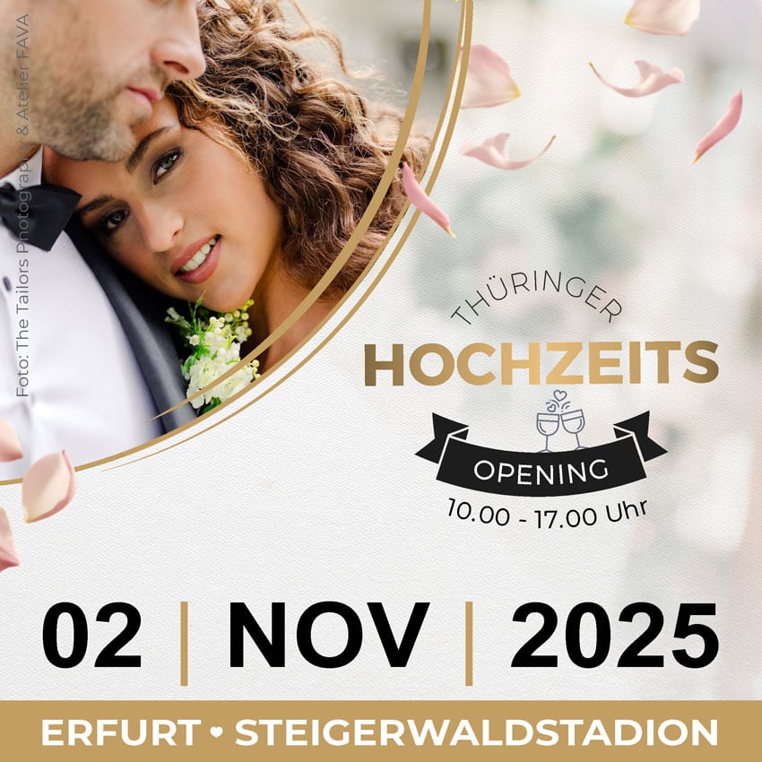 Thüringer Hochzeitsopening am 02.11.2025 im Parksaal Steigerwaldstation